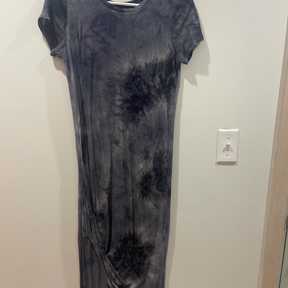 PacSun Gypsy Warrior Short Sleeve Dress Tie Die Blue